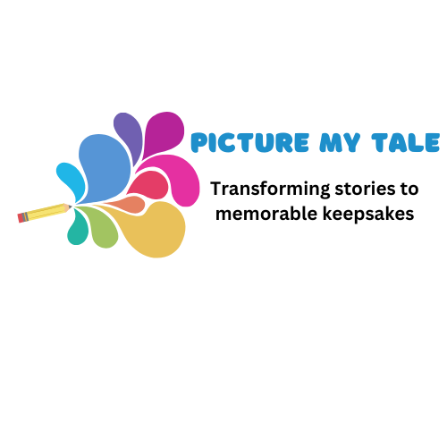 Picture my Tale logo - pencil leading to a splash of color